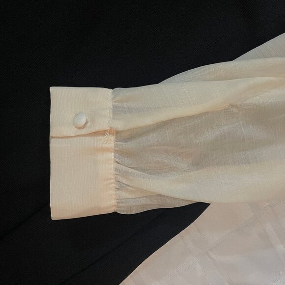 Zara high neck ribbon bow collar dress M - Picture 3 of 12